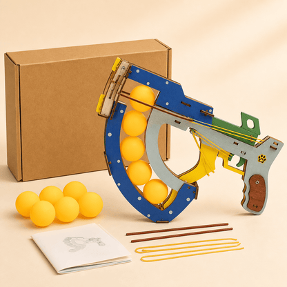 Wooden Ping Pong Ball Launcher