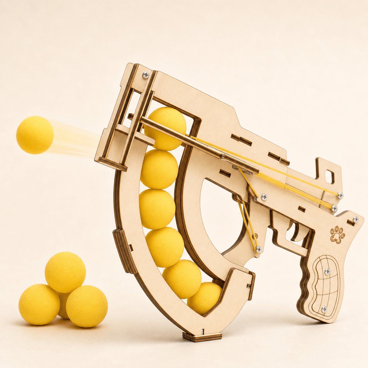 Wooden Ping Pong Ball Launcher