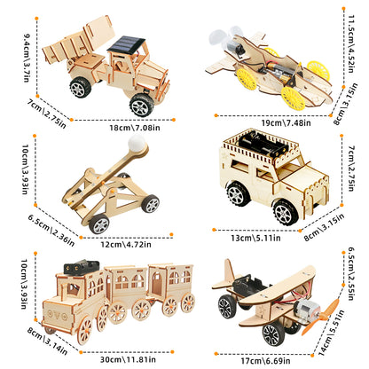 6-in-1 Wooden Construction STEM Kit