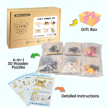 6-in-1 Moving Animal STEM Kit