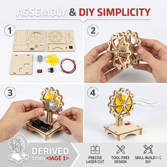 DIY Wooden Fan STEM Kit image 3
