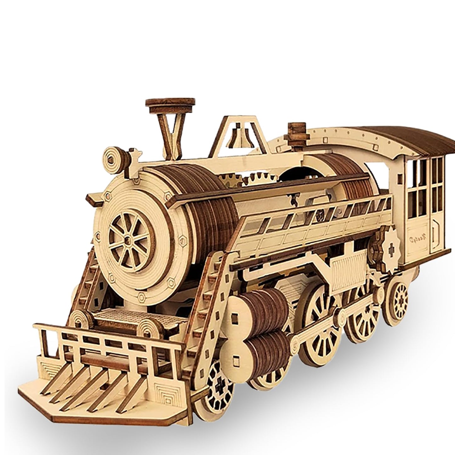 3D Wooden Puzzle Steam Train Set, Model Car Kit to Build, Brain Teaser, Stress Relief Toy