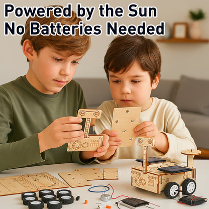 6-in-1 Solar Powered Wooden STEM Building Kit