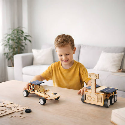 6-in-1 Solar Powered Wooden STEM Building Kit