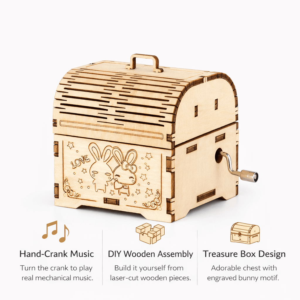 DIY Hand-Crank Wooden Music Box