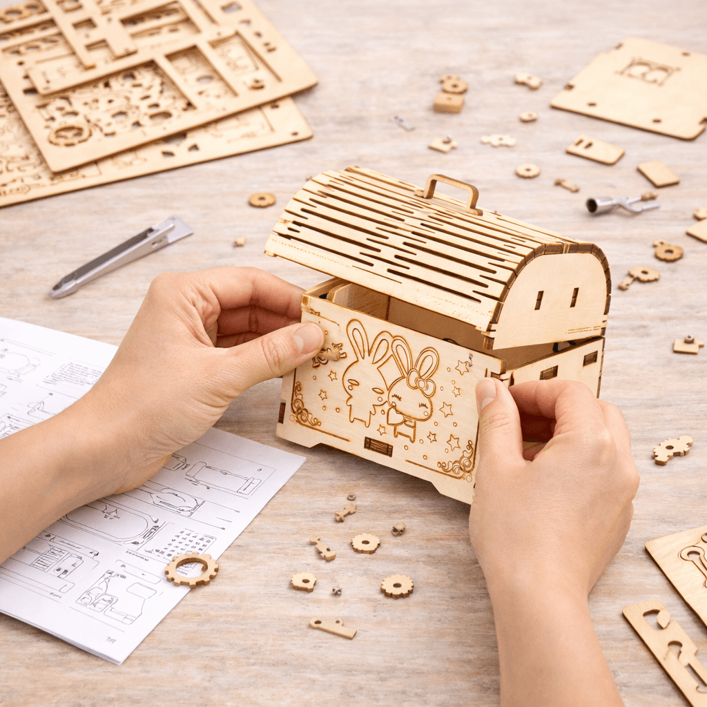 DIY Hand-Crank Wooden Music Box