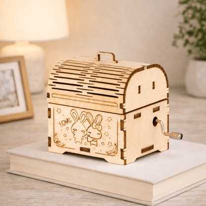 DIY Hand-Crank Wooden Music Box