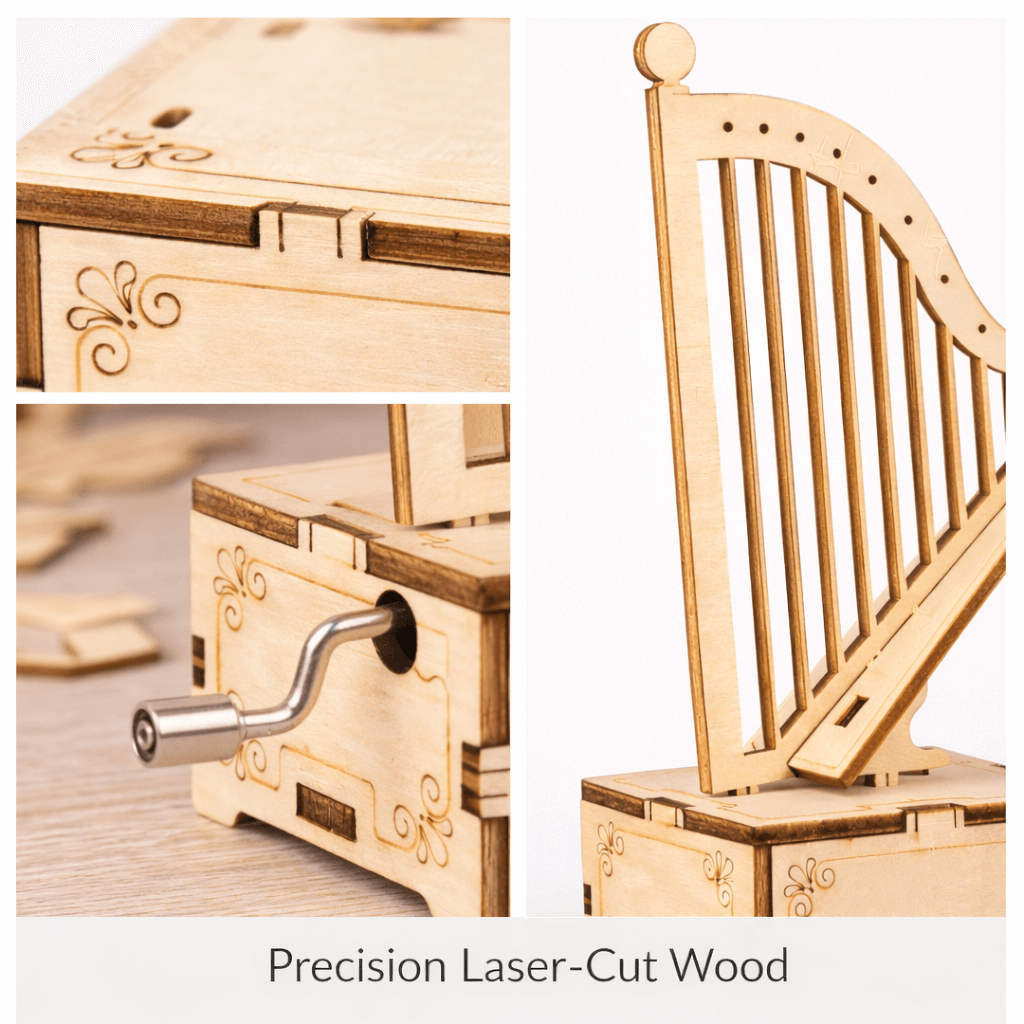 DIY Hand-Crank Wooden Music Box