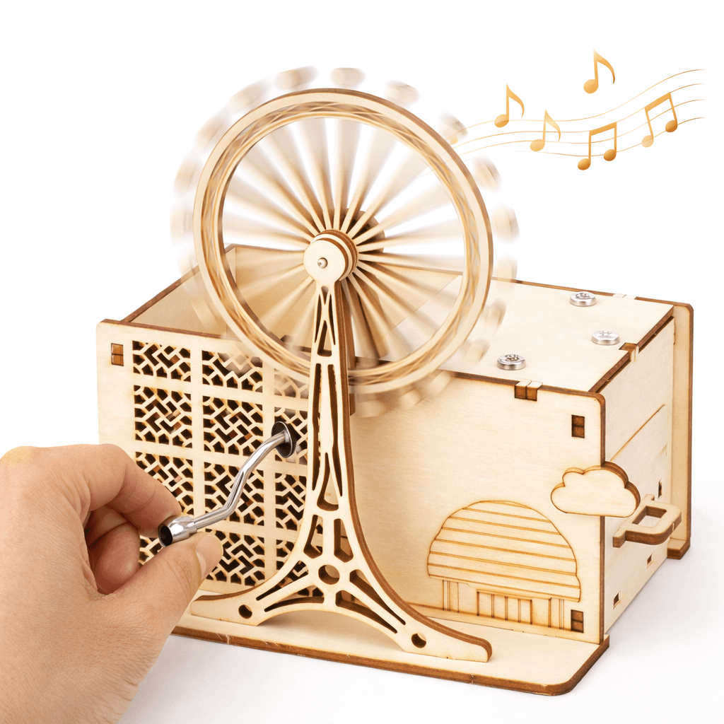 DIY Hand-Crank Ferris Wheel Music Box Pen Holder