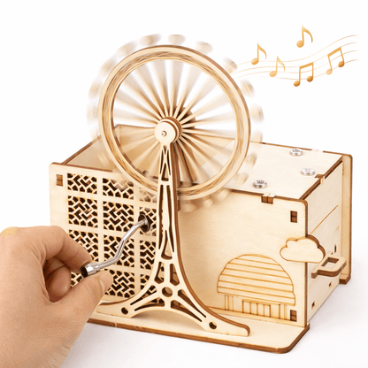 DIY Hand-Crank Ferris Wheel Music Box Pen Holder