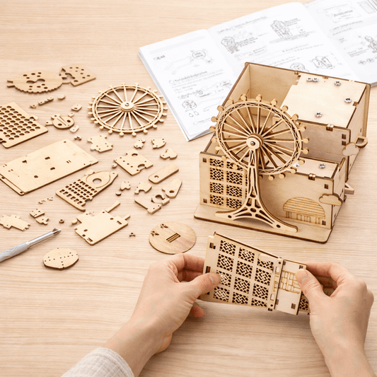 DIY Hand-Crank Ferris Wheel Music Box Pen Holder image 3