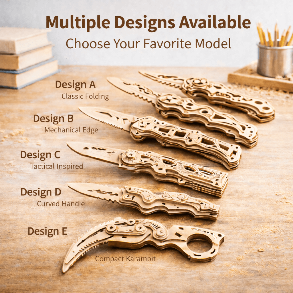 Wooden Folding Model Collection