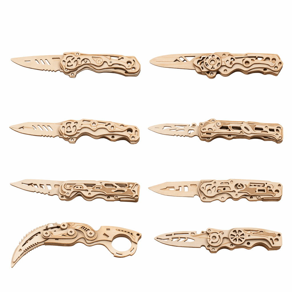 Wooden Folding Model Collection