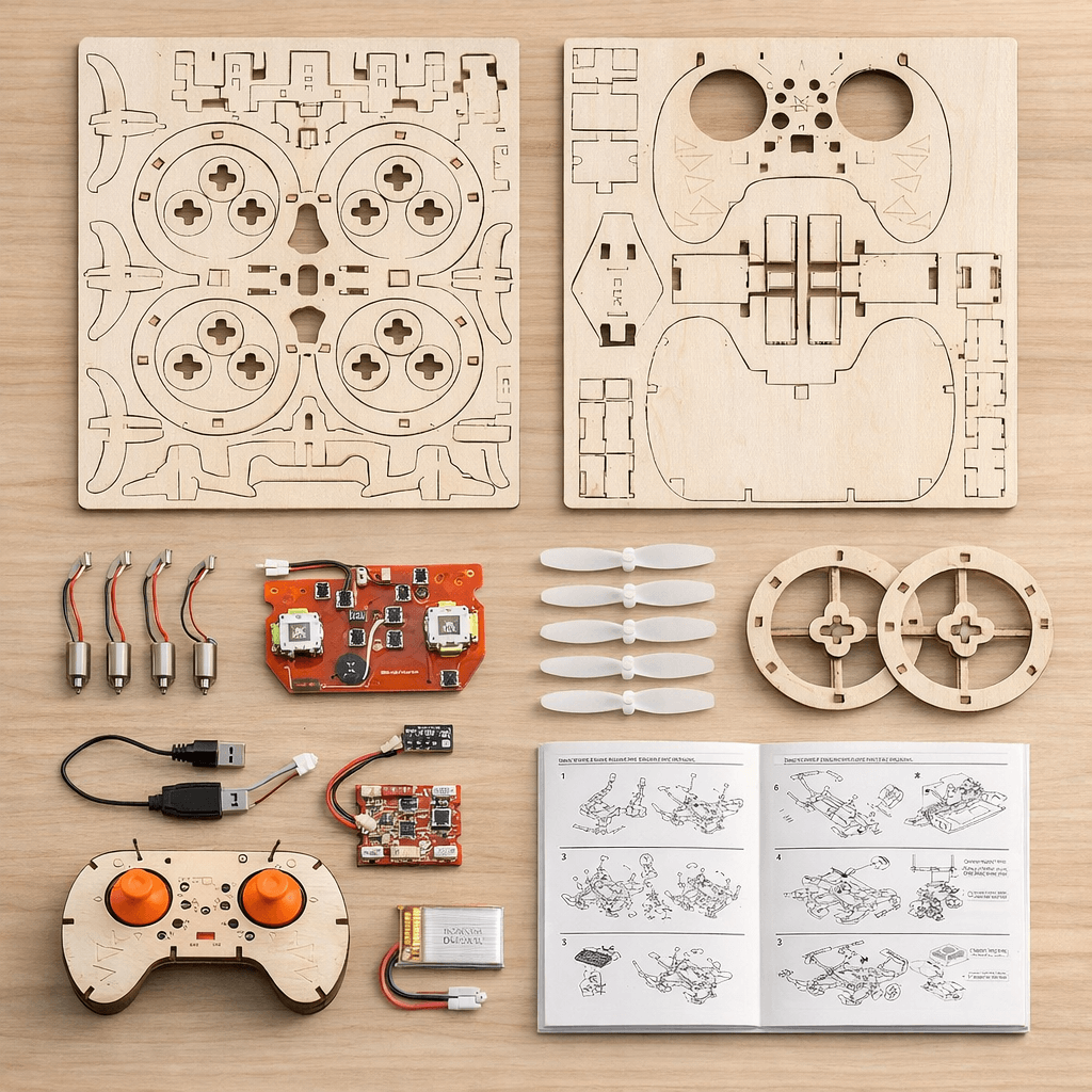 Wooden DIY Flying Drone Kit
