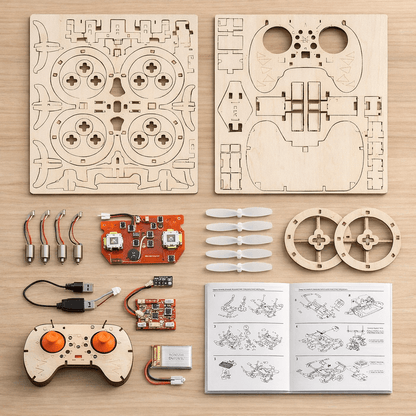 Wooden DIY Flying Drone Kit