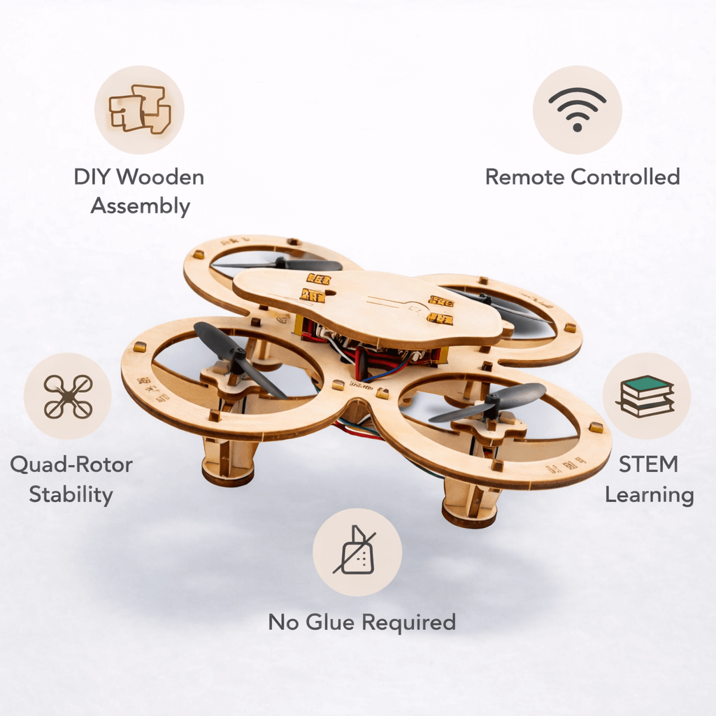 Wooden DIY Flying Drone Kit