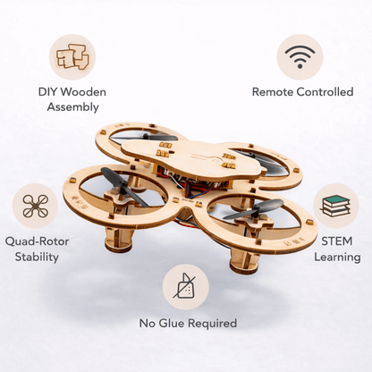 Wooden DIY Flying Drone Kit