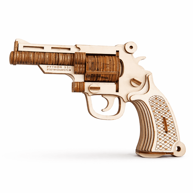 DIY Wooden Revolver Model Kit