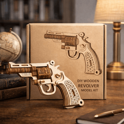 DIY Wooden Revolver Model Kit