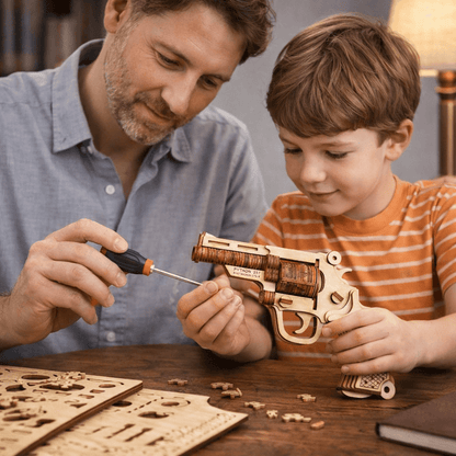 DIY Wooden Revolver Model Kit