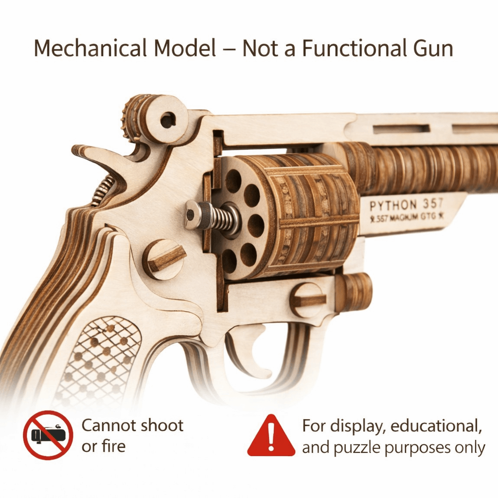DIY Wooden Revolver Model Kit