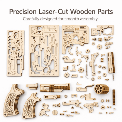 DIY Wooden Revolver Model Kit