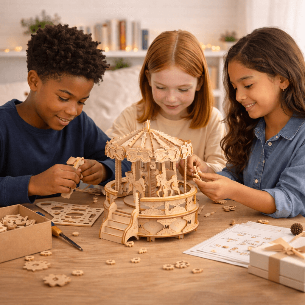 DIY Wooden Carousel Music Box