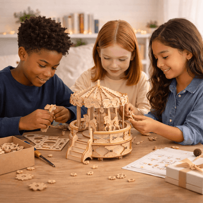DIY Wooden Carousel Music Box