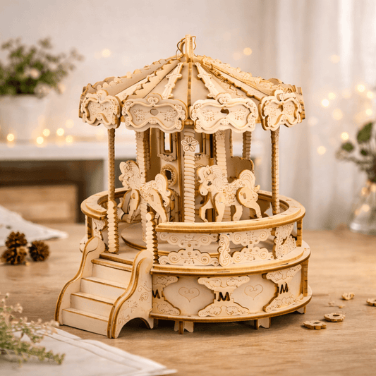 DIY Wooden Carousel Music Box