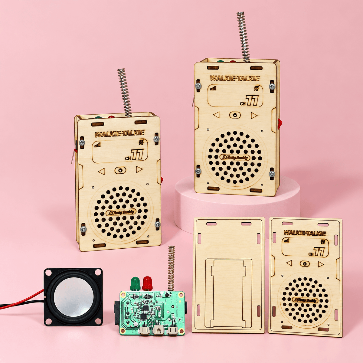 Build Your Own Wooden Walkie Talkie Set