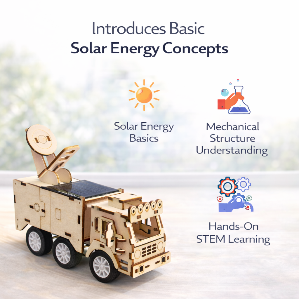 DIY Solar Powered Wooden STEM Car – Educational Science Toy for Kids
