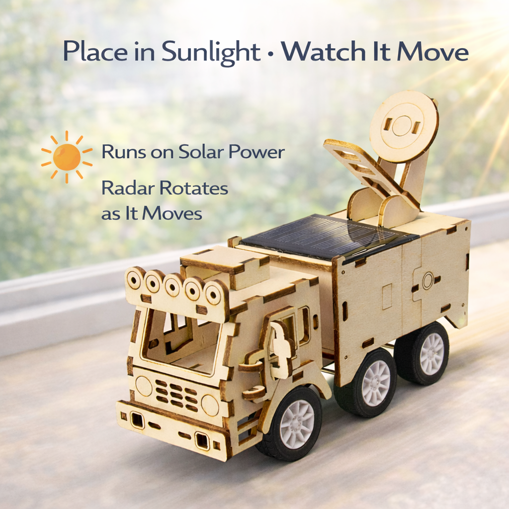 DIY Solar Powered Wooden STEM Car – Educational Science Toy for Kids
