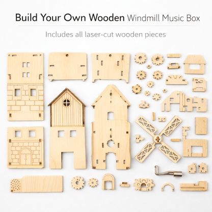 DIY Hand-Crank Ferris Wheel Music Box Pen Holder