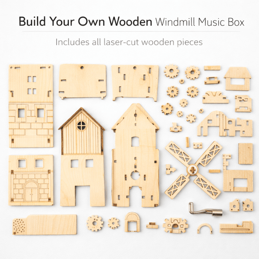 DIY Hand-Crank Ferris Wheel Music Box Pen Holder image 3