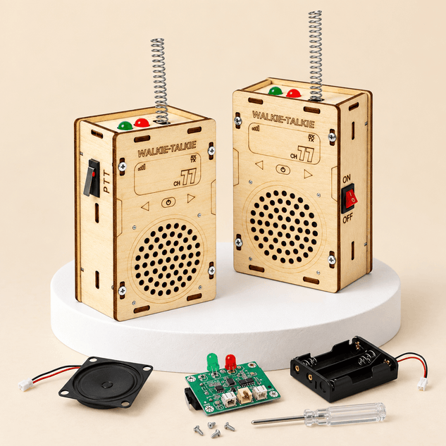 Build Your Own Wooden Walkie Talkie Set