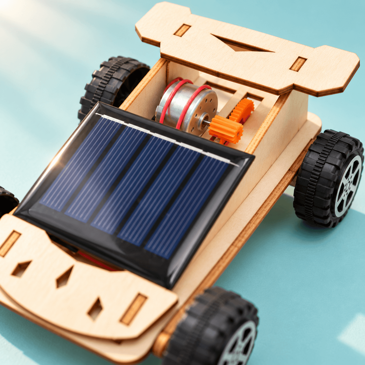 Wooden Solar Car STEM Building Kit