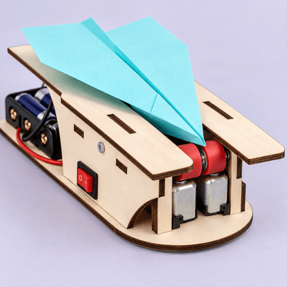 DIY Wooden Paper Airplane Launcher STEM Kit