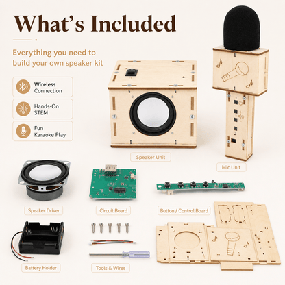 DIY Wooden Bluetooth Speaker & Microphone Kit
