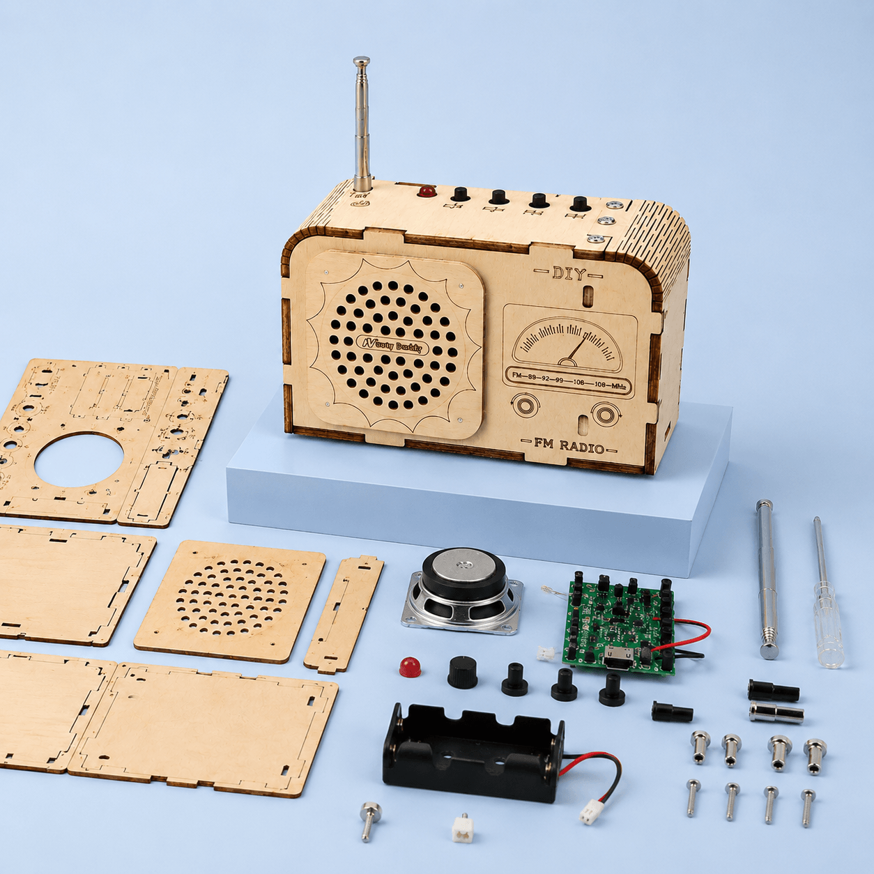 DIY Wooden FM Radio & Walkie-Talkie STEM Bundle