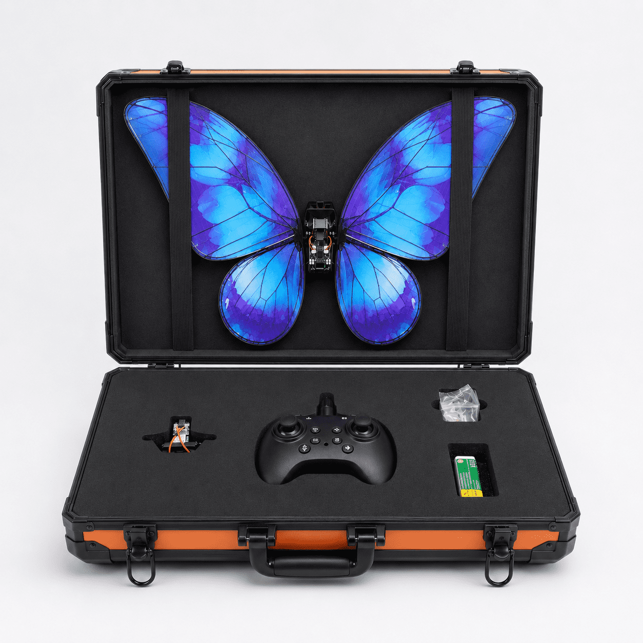 Bionic Butterfly RC Drone with LED Lights & Storage Case