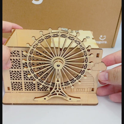 DIY Hand-Crank Ferris Wheel Music Box Pen Holder
